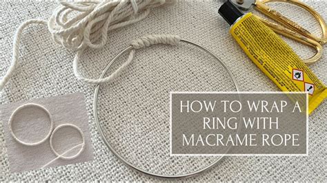 joann fabrics metal macrame ring|wrapping a ring with a macrame.